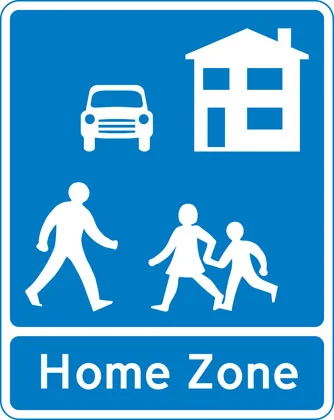 UK home zone entry sign