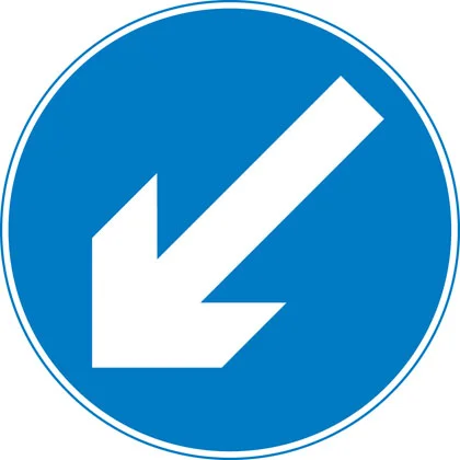 UK keep left sign