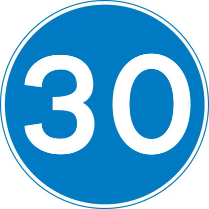 UK minimum speed sign