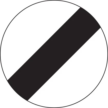 UK national speed limit sign